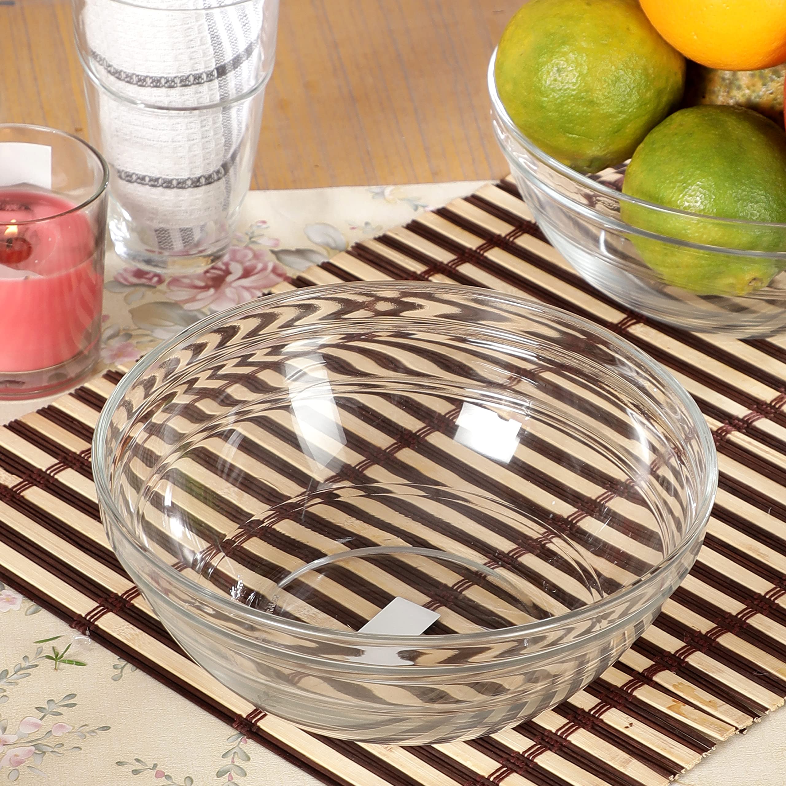 Duralex LYS Clear Stackable Bowl 20.5 cm 3 Pcs - 1.59 LTR (2027AF/3) 3
