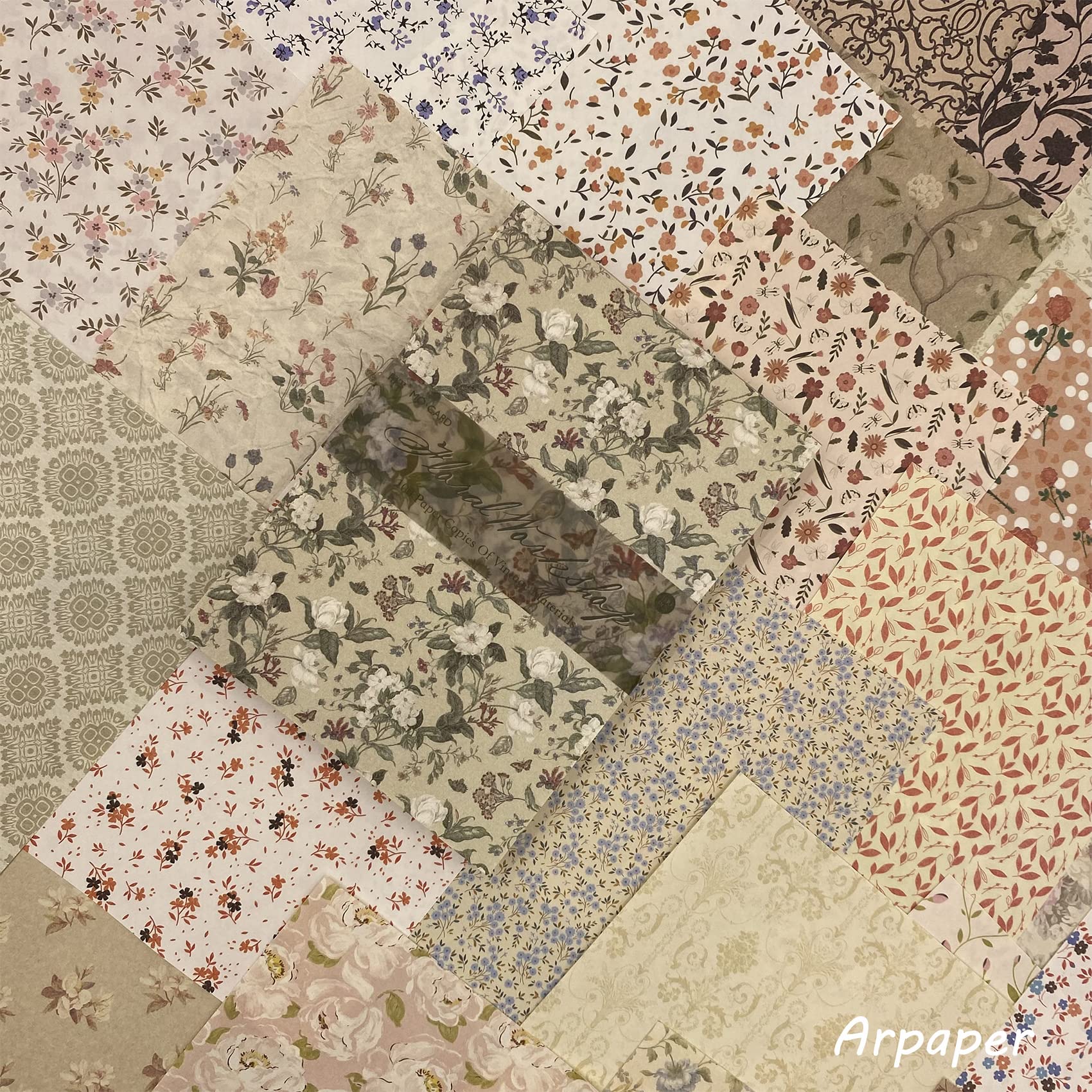Amazon.co.jp: コラージュ 素材 デザインペーパー 詰め合わせ Arpaper