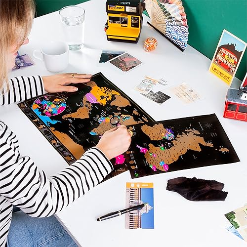 Miniatura 11 de Póster de 100 cosas que hacer con la familia para rascar, pósteres artísticos de pared, decoración de pared de cocina, arte para rascar, póster