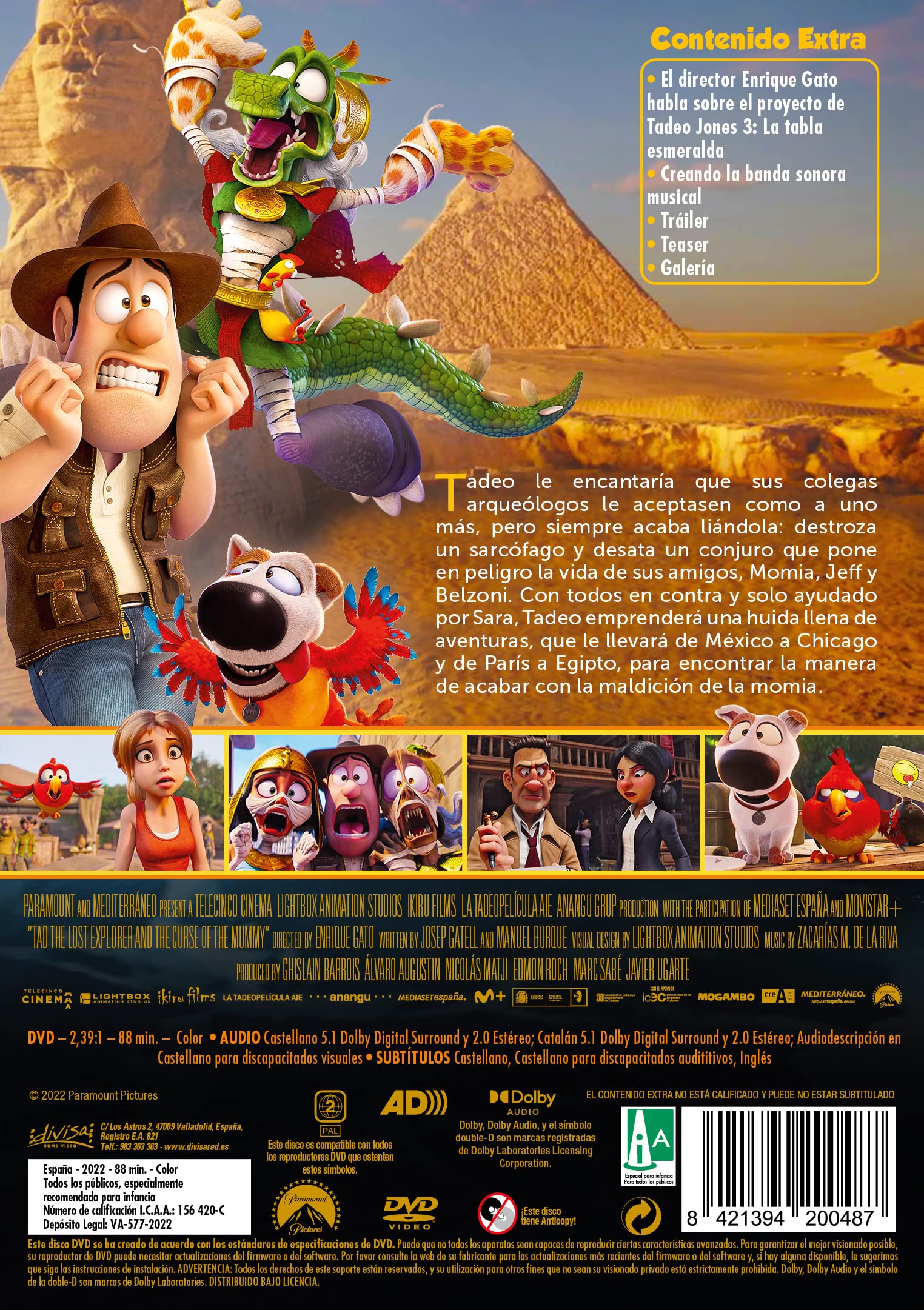 Tadeo Jones 3: La Tabla esmeralda (DVD)