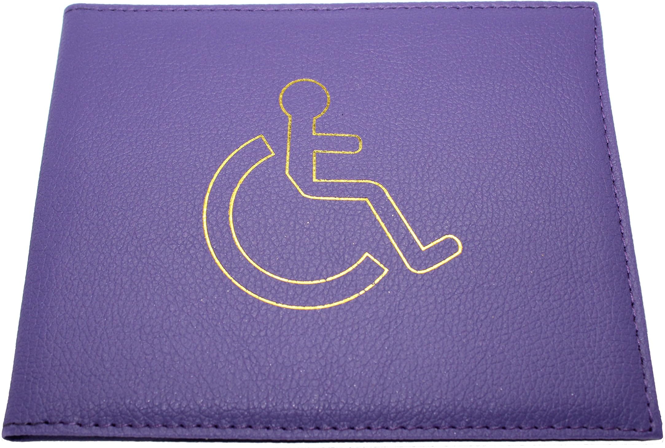 Genuine Soft PURPLE Disabled Badge Holder Cover - Holds Badge & Card