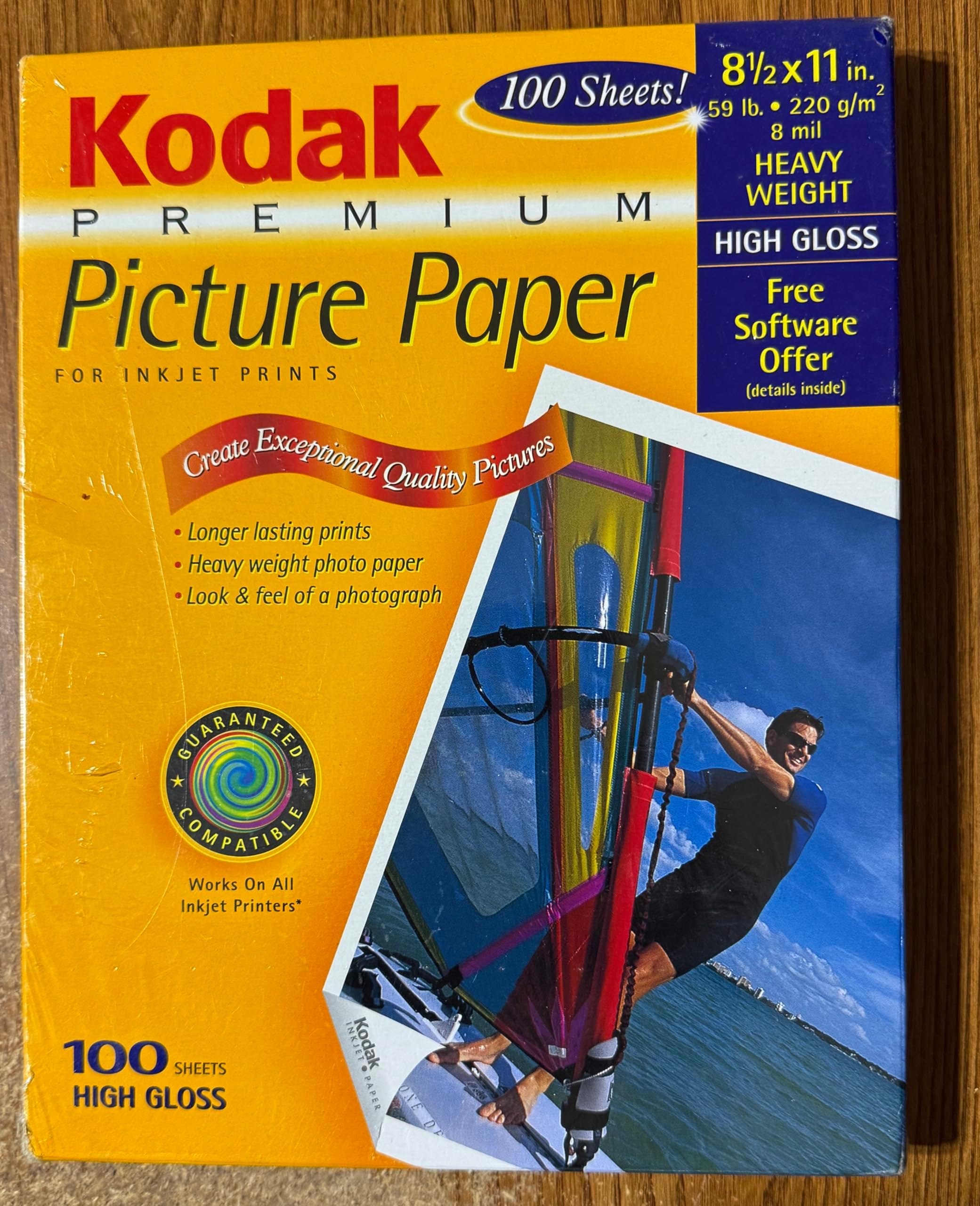 Kodak Premium Picture Paper for inkjet 8.5 x 11 Heavy weight high gloss 100 sheets