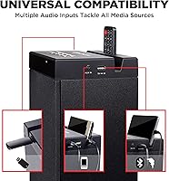 Vista 3 de GOgroove Altavoz de Torre Bluetooth con Subwoofer Integrado - Altavoz Doméstico de Pie con Graves Potentes y Controladores Duales, Potencia Máxima