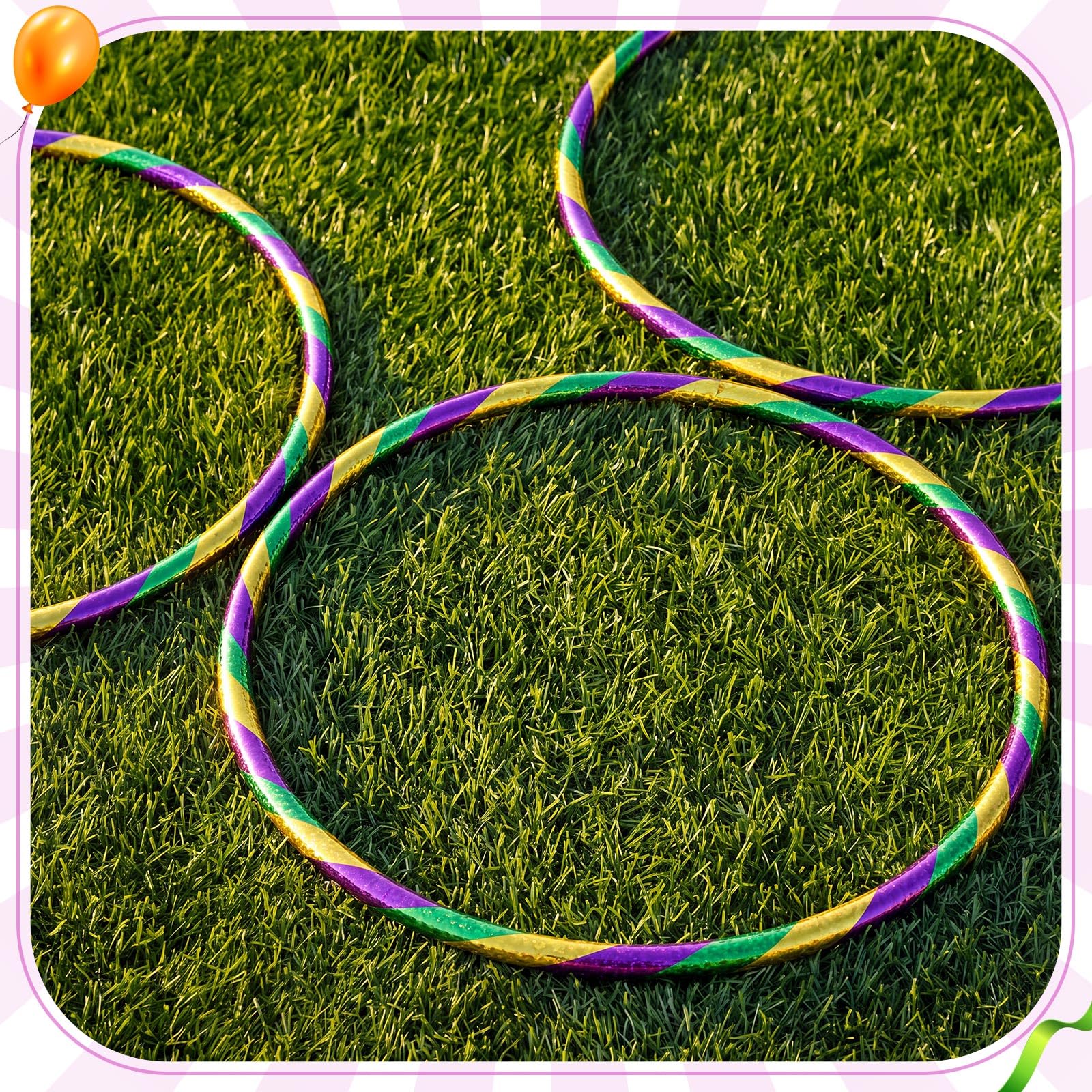 Gemscream Confezione da 12 cerchi glitterati da 40,1 cm per feste e giochi