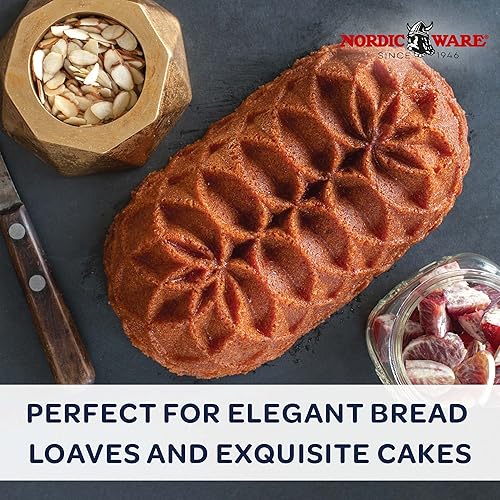 Miniatura 6 de Nordic Ware Molde para pan de flores silvestres, 6 tazas, molde para pan de caramelo y jubileo