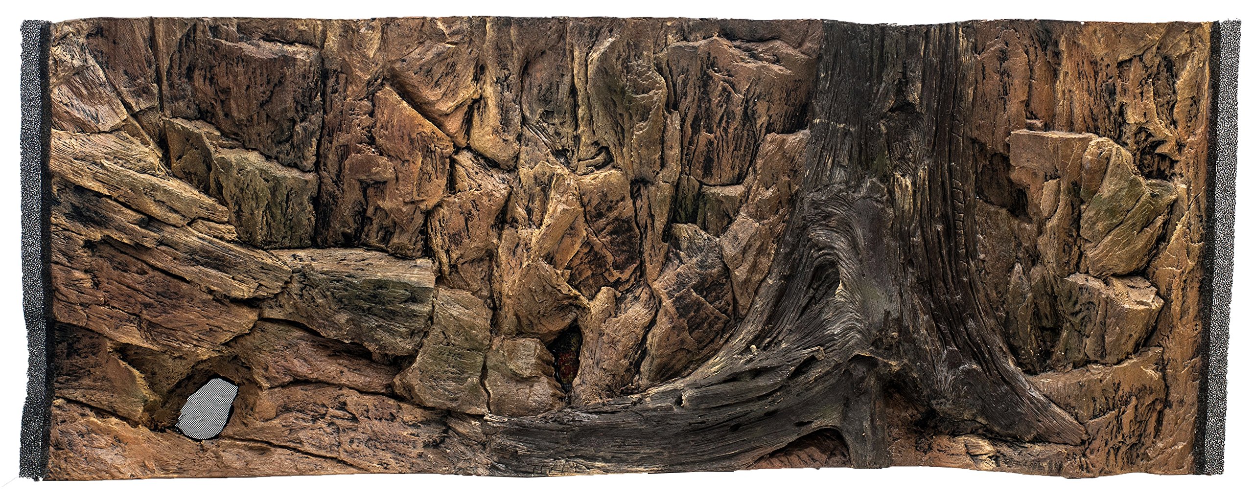 WYSKONT Corfu Aquarium Back Wall 3D - Aquarium Background - Aquarium Accessories - Background - Aquarium Decoration - 117 x 45 cm for Aquarium 120 x 50 cm - Brown Colour - Aquarium Large