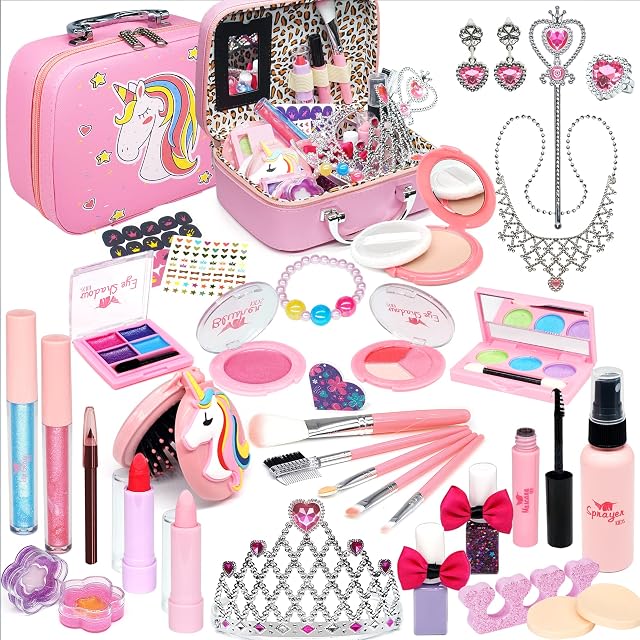 Kids Makeup Sets For Girls - Kids Make up kit Girls Toys Washable Make Up Set, Girls Makeup Set for Little Girls, Little Girl Birthday Gifts Set For Age 3 4 5 6 7 8 9 10-12 Year Old