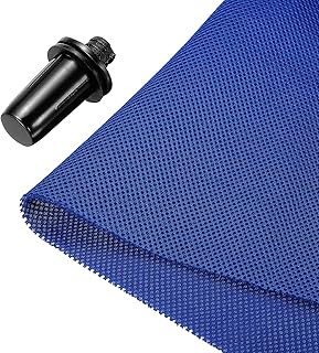 MECCANIXITY Speaker Grill Cloth 20 x 63 Inch Stereo Mesh Fabric Protective Dustproof Cloth with Speaker Grill Guides Peg for Home Speaker Repair Blue