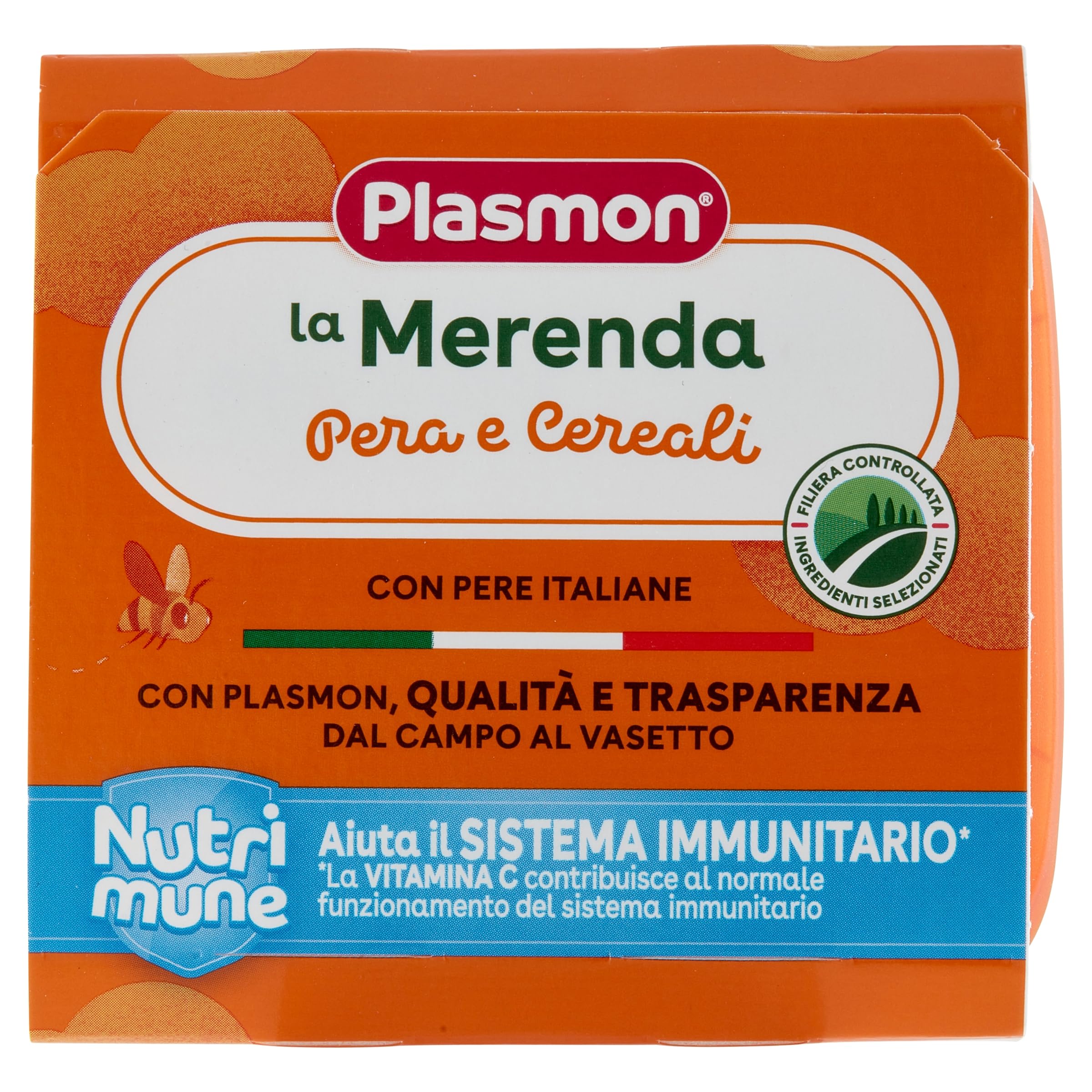 Plasmon Merenda Pera e Cereali, 2x120g (12 Confezioni)
