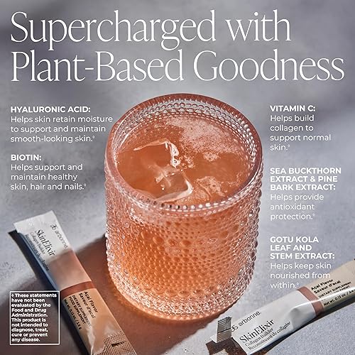 Miniatura 3 de Arbonne SkinElixir - Suplemento vegano aromatizado con ácido hialurónico, vitamina C, biotina y antioxidantes, ayuda a la piel, cabello y uñas