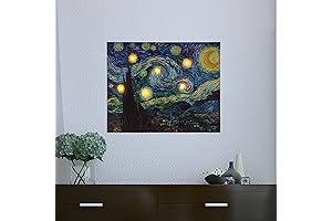 Tranquil Nights: Immersive LED Lighted Wall Art Inspired by Van Gogh's Starry Night