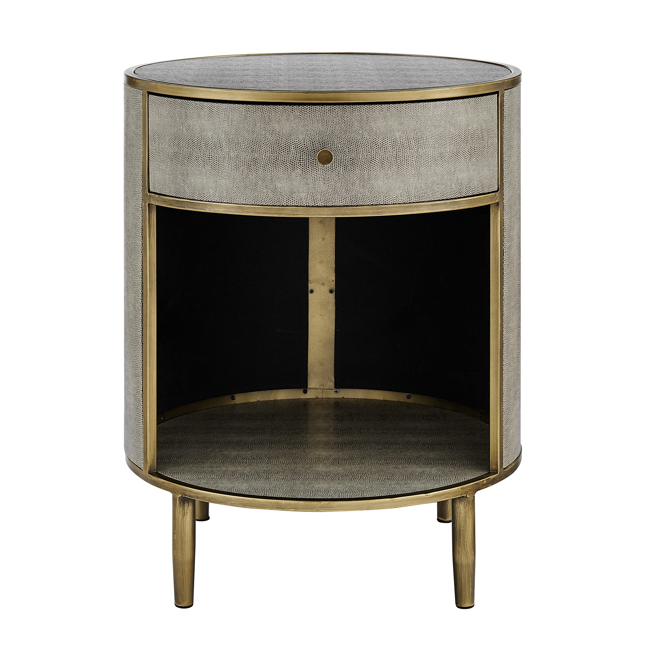 npd furniture and more Loretta Faux Shagreen, Chronicle Gray Side/End Table