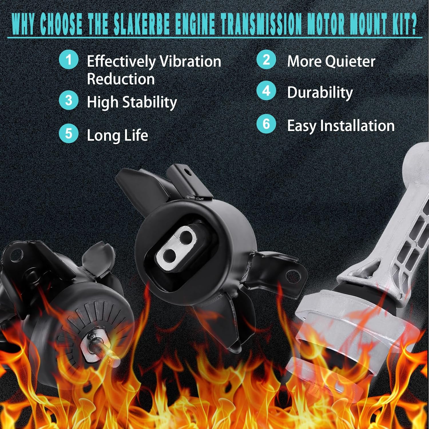 3Pcs Engine Motor Mount,A71004 A71029 A71020 Motor&Trans Mount Engine Transmission Motor Mount Kit Compatible for Hyundai for Accent for Elantra for Kia for Forte for Rio Automatic 2011-2016