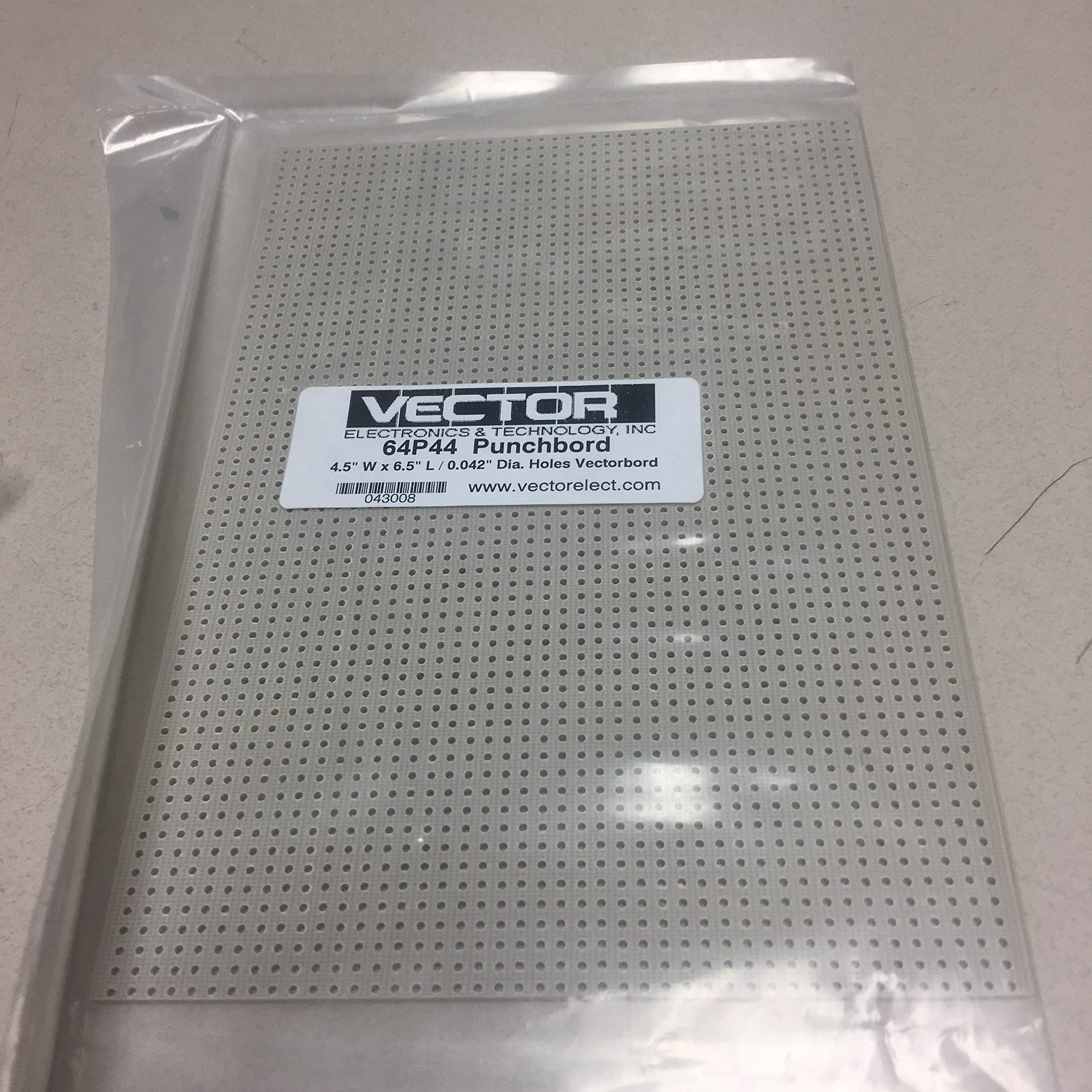 Vector Electronics 64P44 PC Board Fr2 Phenolic 4.5 X 6.5 Punchbord
