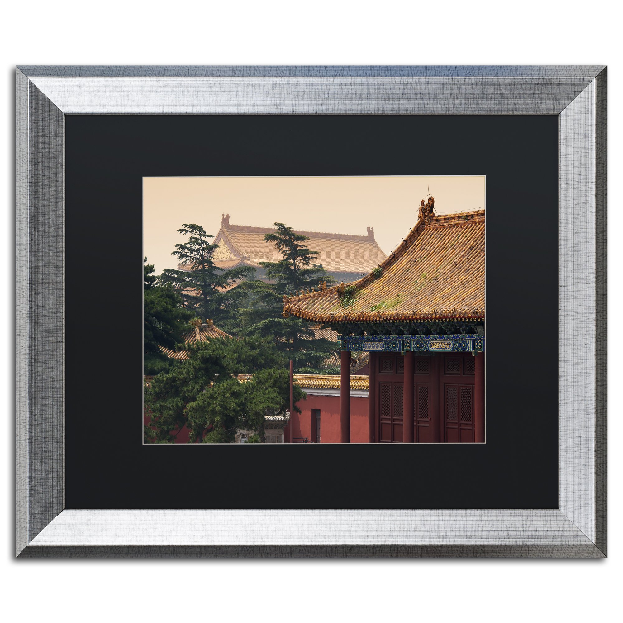 Ming Dynasty by Philippe Hugonnard, Black Matte, Silver Frame 16x20-Inch