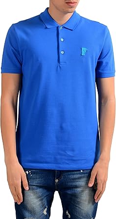Blue versace polo shirt Clearance