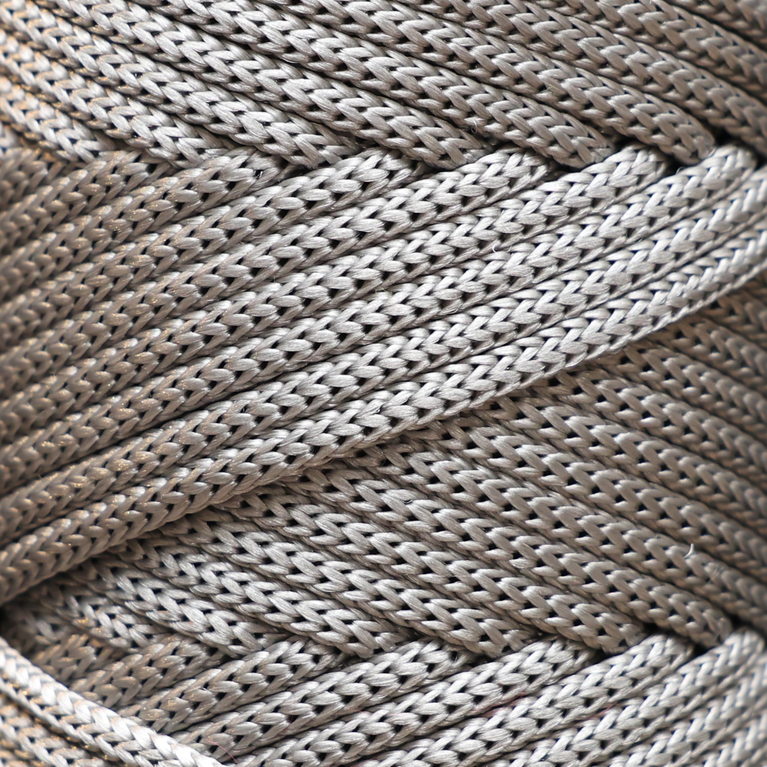 Makromecity, 2 écheveaux de cordon en polyester pour macramé de 5 mm x 95,1 m (309 pieds) - Cordon en polypropylène gris clair de 5 mm pour sacs en macramé, crochet, travaux manuels pour suspensions
