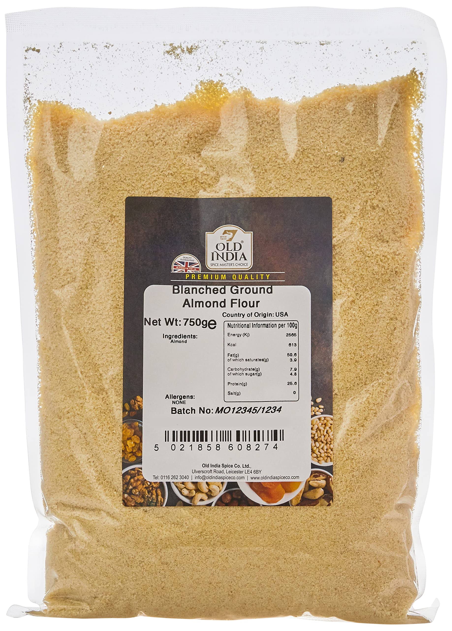 Old India Blanched Ground Almond Flour 750g