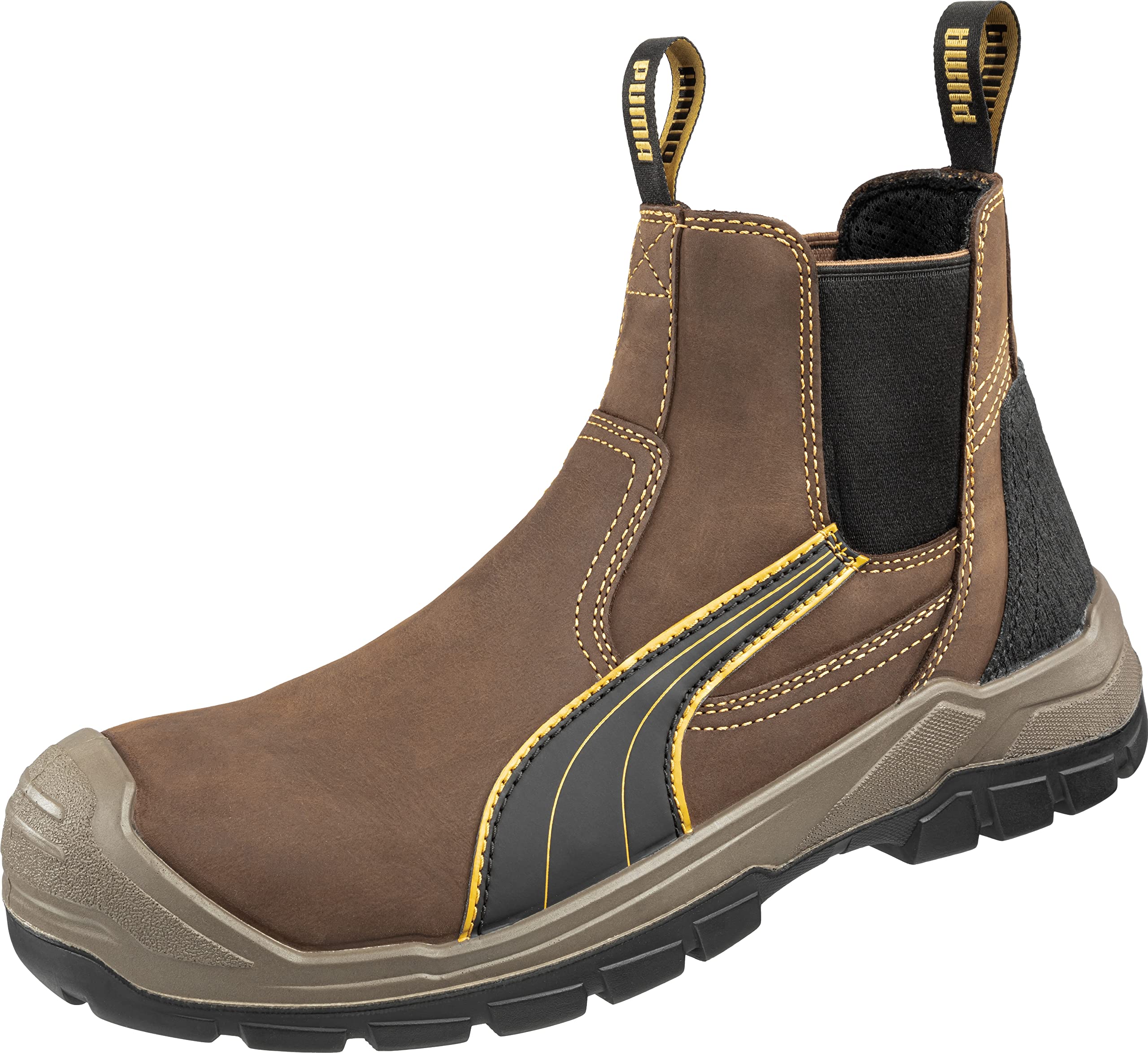 PUMA Safety Arbeitsstiefel Herren S3 TANAMI MID – Robuste Slip-On Stiefel aus Leder mit Schutzkappe – Wasserdicht & rutschhemmend für Arbeit & Outdoor