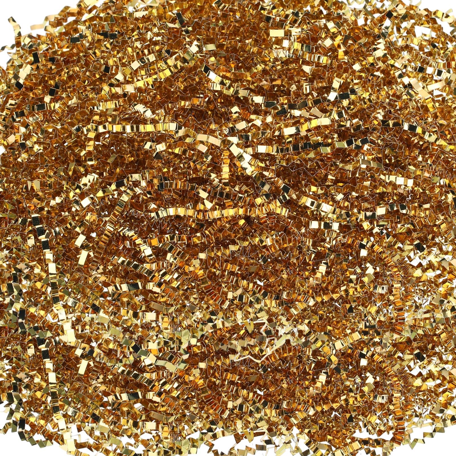 Fulmoon1 Bag 3 lb/1.35 kg Shredded Paper for Gift Box Crinkle Cut Glitter Shredded Filler Shiny Paper Filler for Gift Wrapping Basket Filling Birthday Wedding Christmas(Gold)
