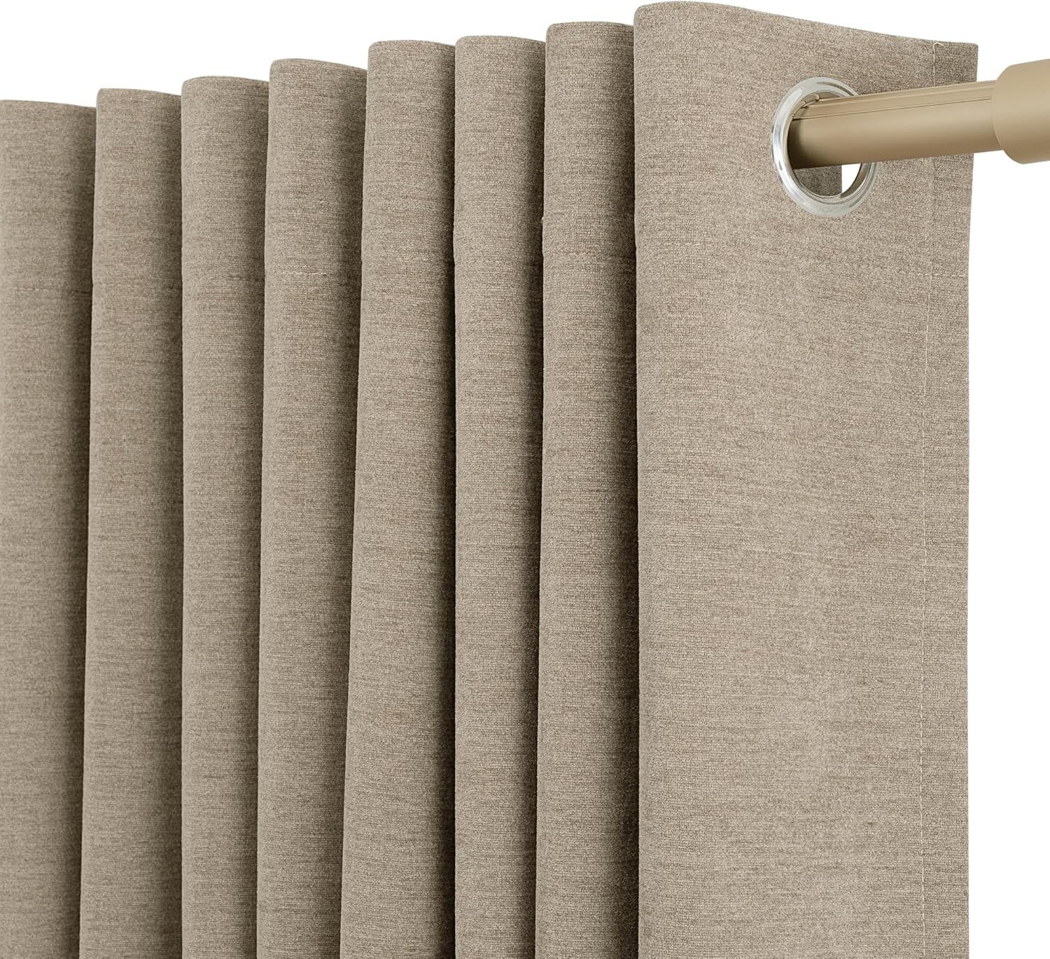 Brown Blackout Curtains 120 inch Long for Bedroom Grommet Chenille Velvet Curtain Light Blocking Thermal Insulated Rustic Textured Modern Farmhouse Living Room Black Out Drapes Dark Brown 2 Panels