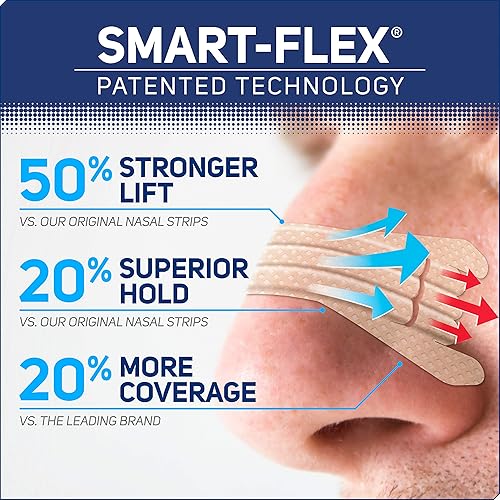 Miniatura 12 de Tiras nasales extra fuertes, bronceado, 50 unidades Funciona al instante para mejorar el sueño, reducir los ronquidos y aliviar la congestión