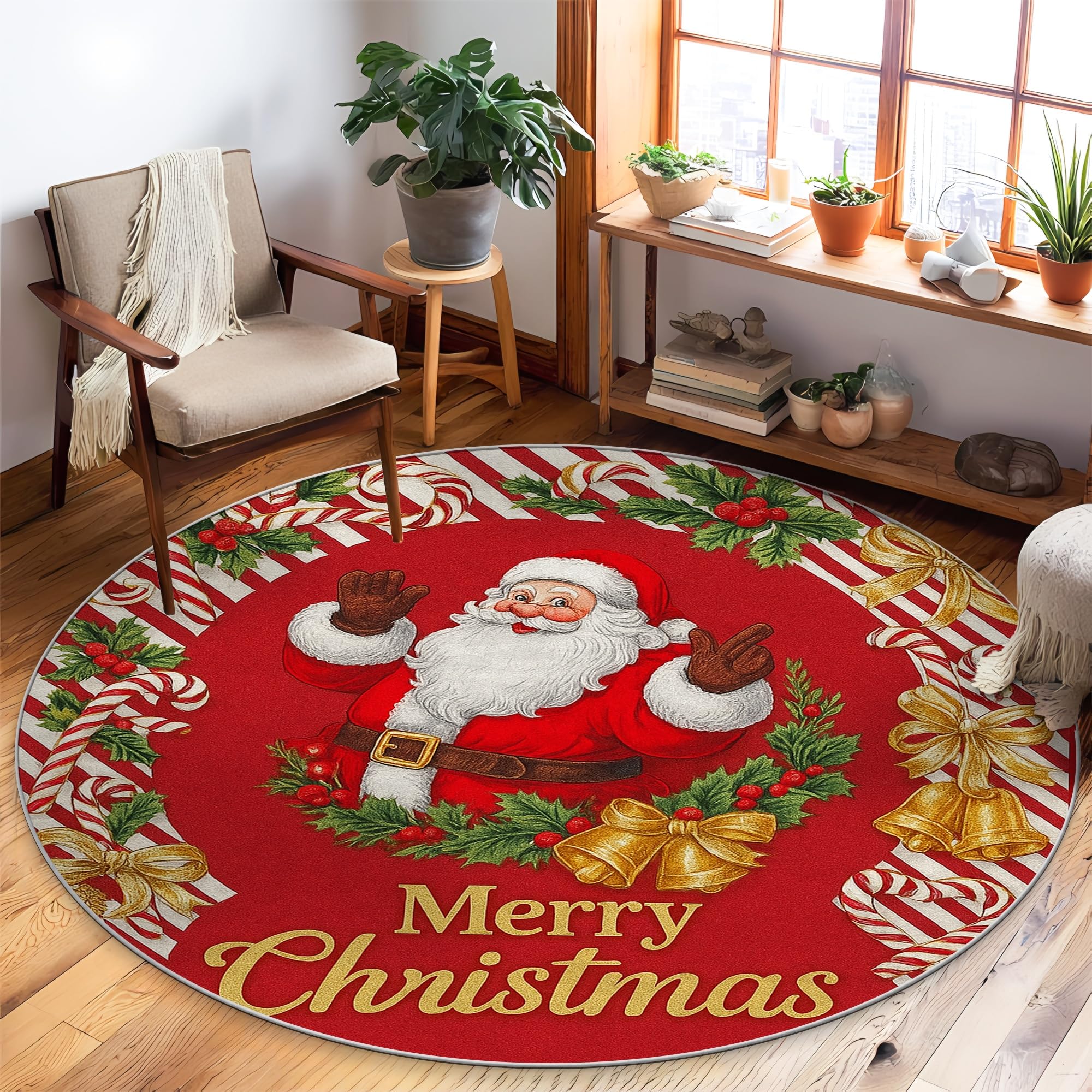 Tapis de Père Noël antidérapant haute sécurité pour chambre et salon