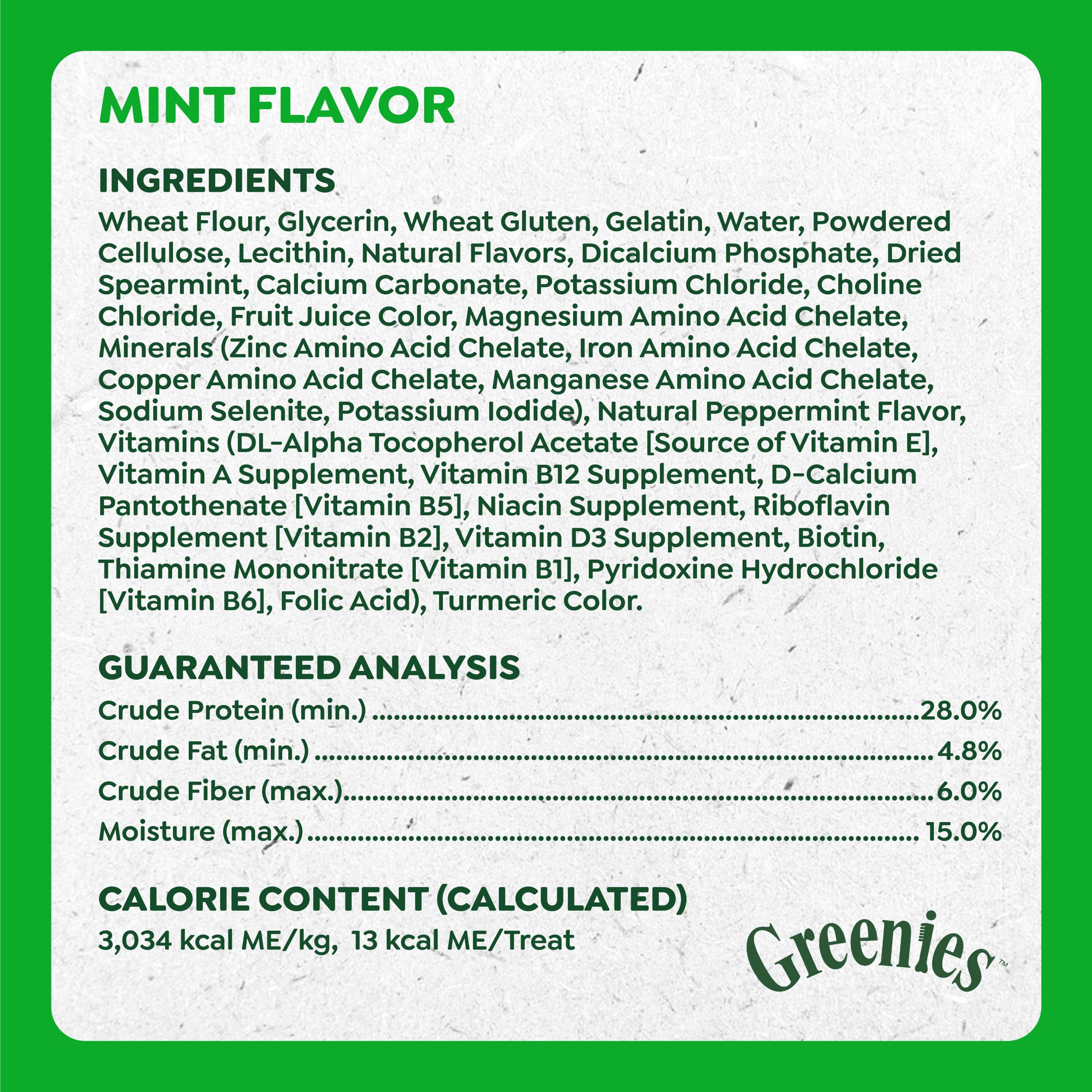 GREENIES Anytime Bites - Golosinas para Perros, Sabor a Menta, Bolsa de 24 onzas