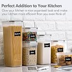 Vtopmart 32pcs Food Storage Container Set, Kitchen & Pantry Organizers and Storage, Plastic Airtight Container with Lids for Cereal, Flour and Sugar, Includes 32 Labels
