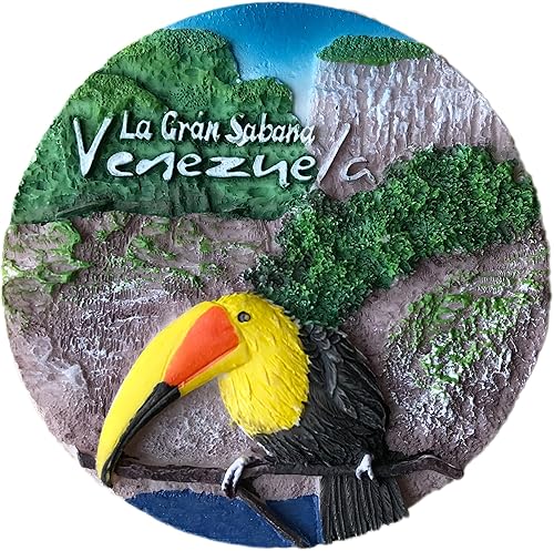 3D imán del refrigerador Venezuela Loro turístico recuerdos, resina pegatinas magnéticas decoración del hogar y cocina de China