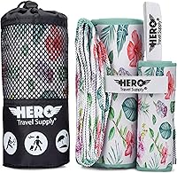 Vista 22 de Toalla de Microfibra Hero, Camping, Playa, Gimnasio - 24 X 48 pulgadas (Incluye Toallita de Regalo)