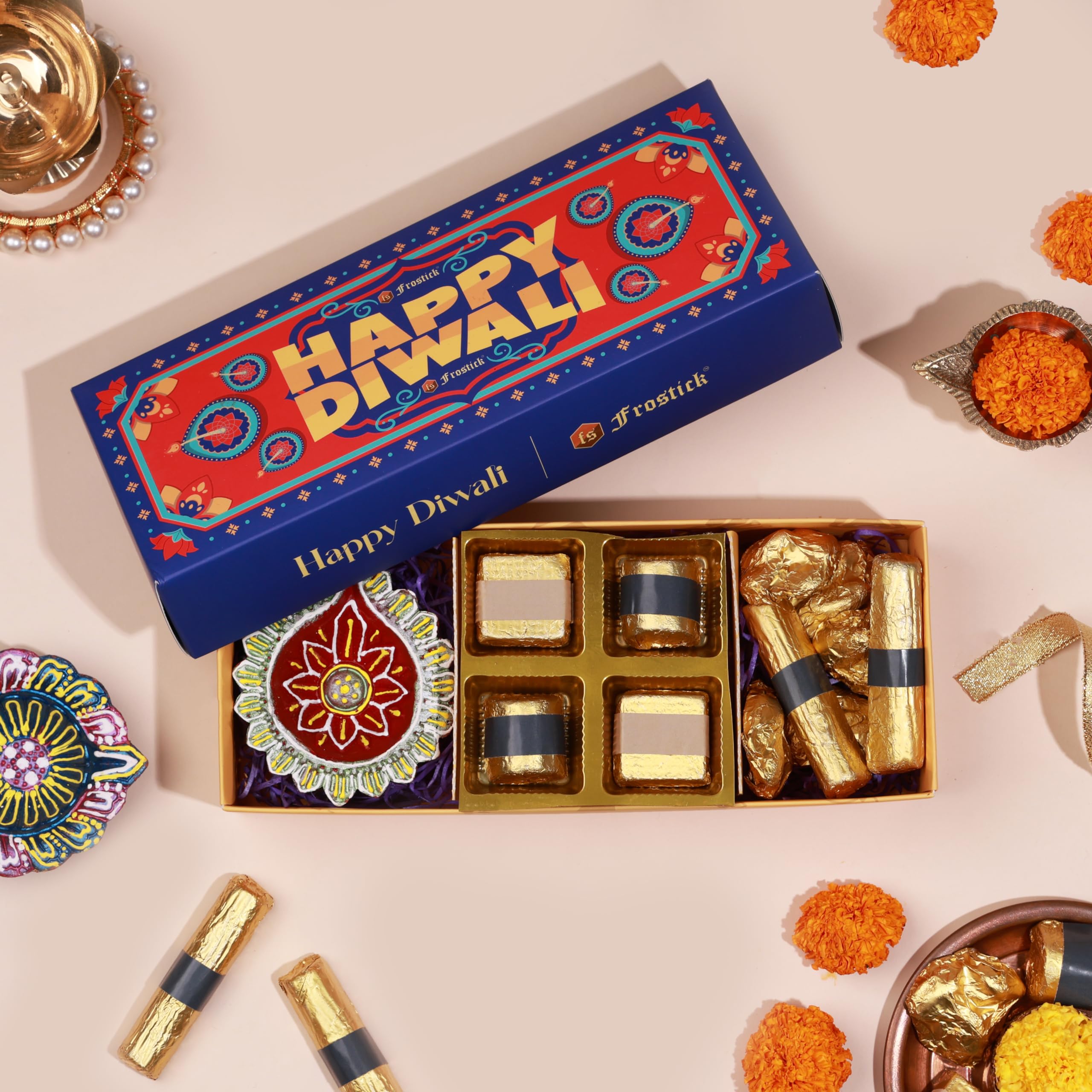 Frostick Diwali Hamper Set | Combo Of Chocolates With Handmade Diya and Handmade Chocolate bars, Paralines and Assorted Flavour Chocolates (B0CKTCXP9S) Amazon Price History, Amazon Price Tracker