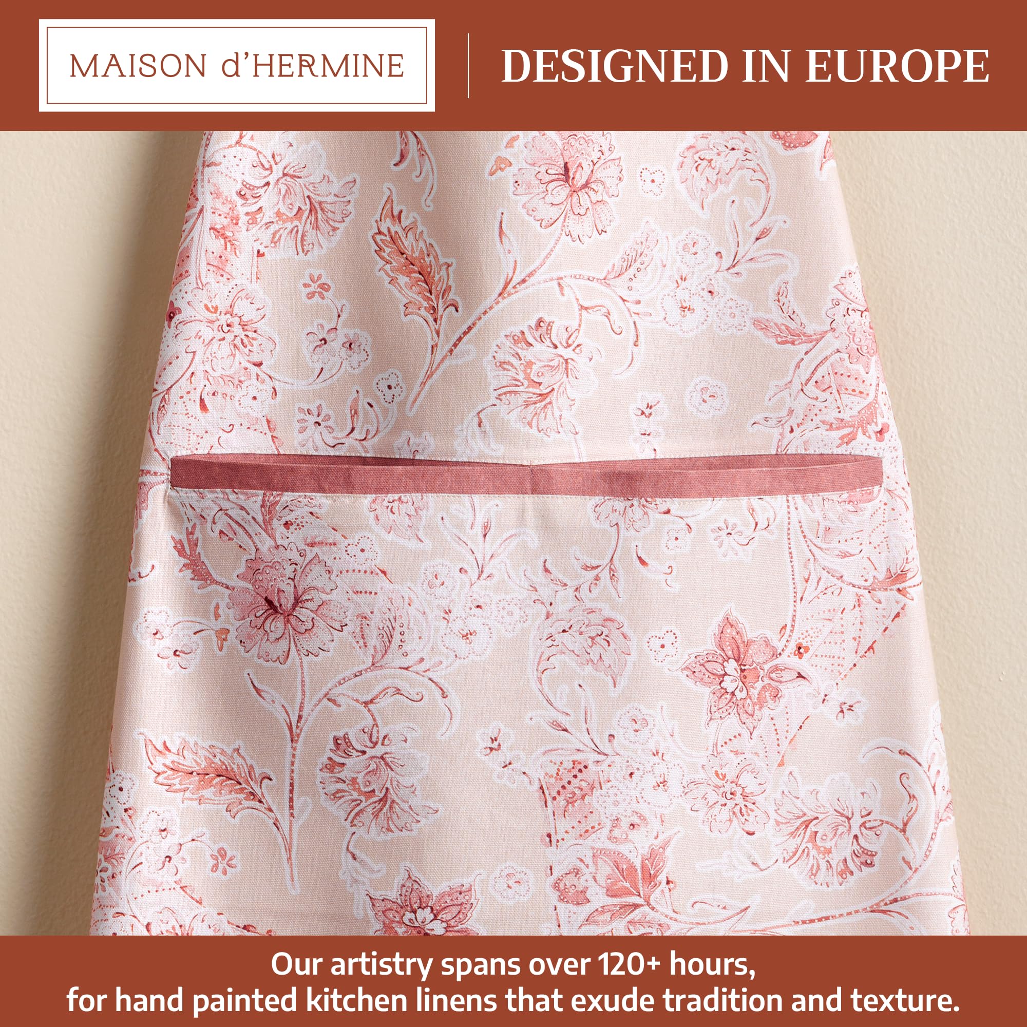 Maison d' Hermine Grembiuli da donna con tasca 100% cotone (69,85 x 80 cm) | Grembiule da uomo regolabile con laccetti lunghi per cuoco, matrimonio, cucina, giardinaggio, cameriera