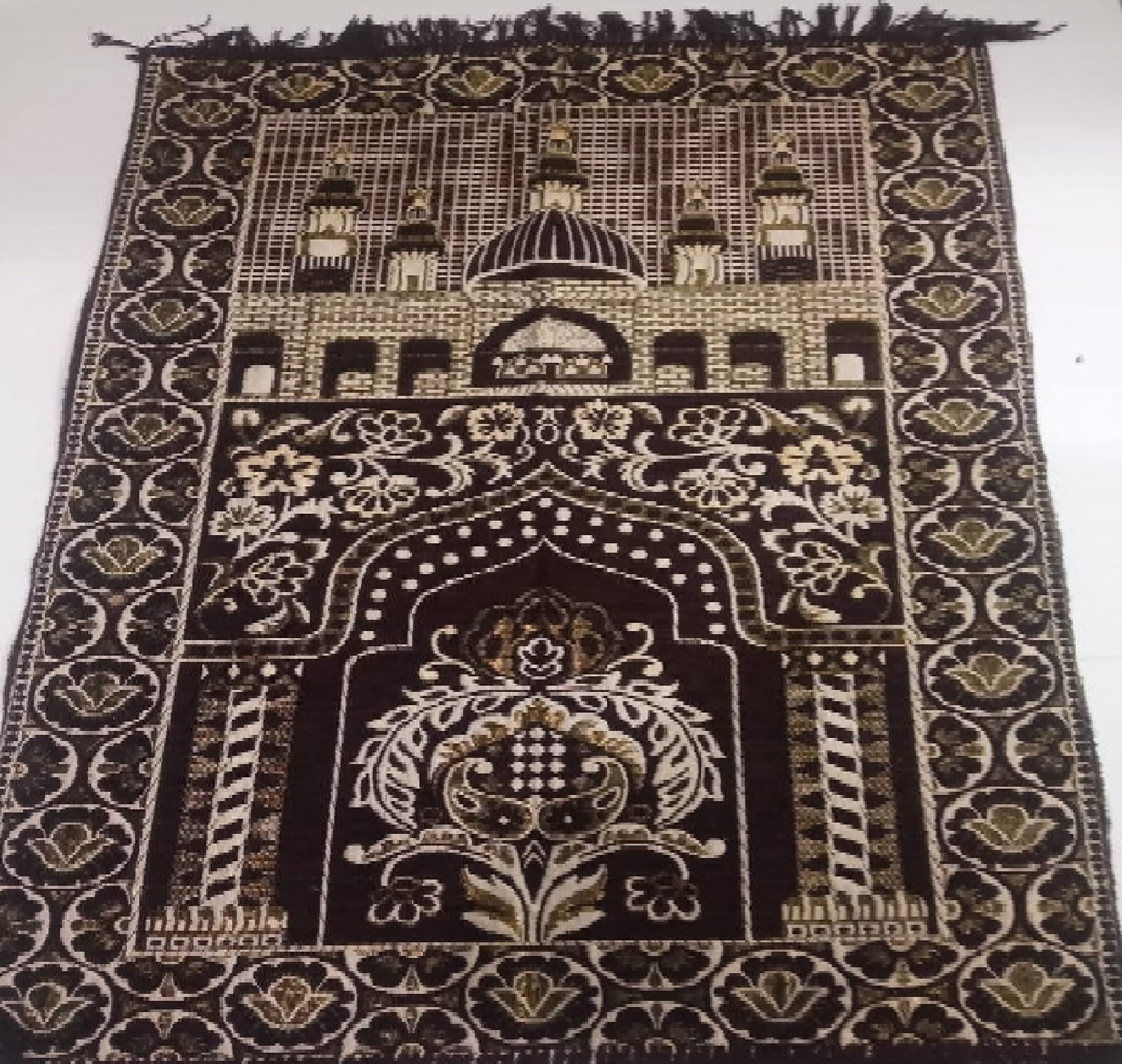KETOSTICS® Chenille Soft Prayer Mat Foldable 4x2 feet (Coffee MAKKA)