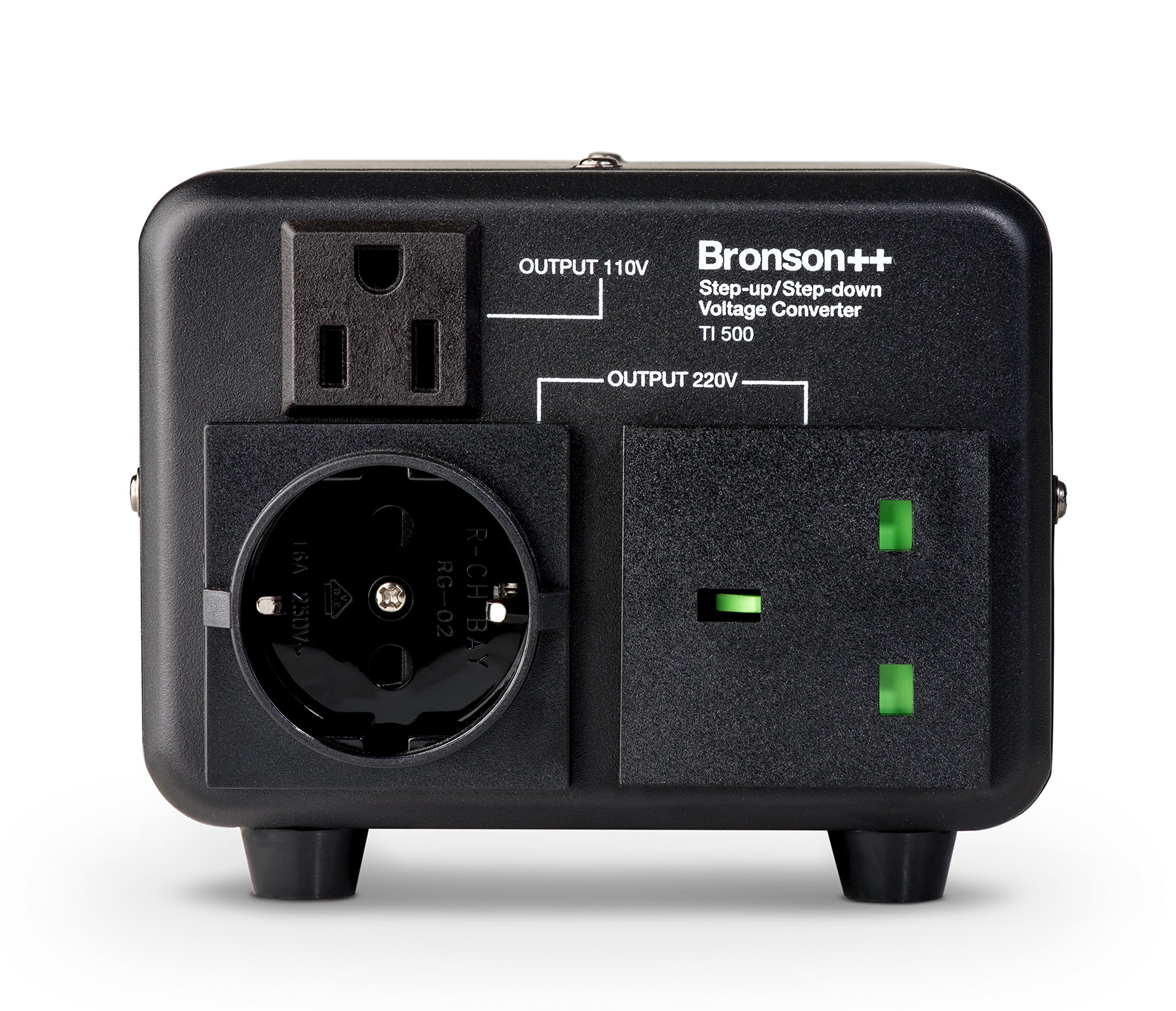 Bronson++ TI 500 - Transformateur 110 Volts Convertisseur USA Toroïdal 500 Watts - Entrée/Sortie 220V/110V Réversible Bronson 500W