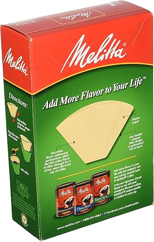 Miniatura 2 de Melitta 624602#4 Filtros de café con cono marrón natural de 8 a 12 tazas, 100 unidades