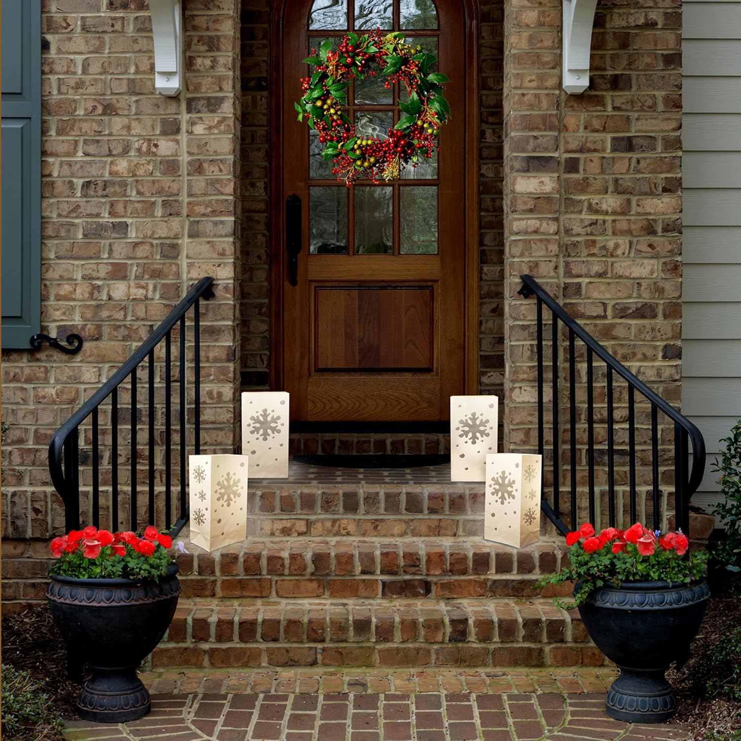 LumaBase 53136 Candle Luminaria Kit, White