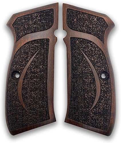 Miniatura 7 de para empuñaduras CZ-75 / empuñaduras CZ85 / 75B CZ 75 / SP-01 75B CZ 75/85 Tamaño completo Hechas a mano de madera de nogal