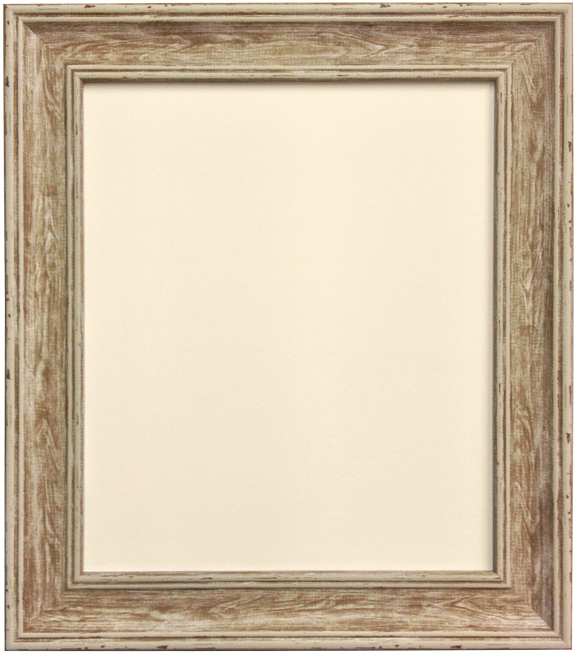 AP-4620 drewniana ramka na zdjęcia z powierzchnią w kolorze kości słoniowej, 50 x 70 cm (szkło plastikowe)