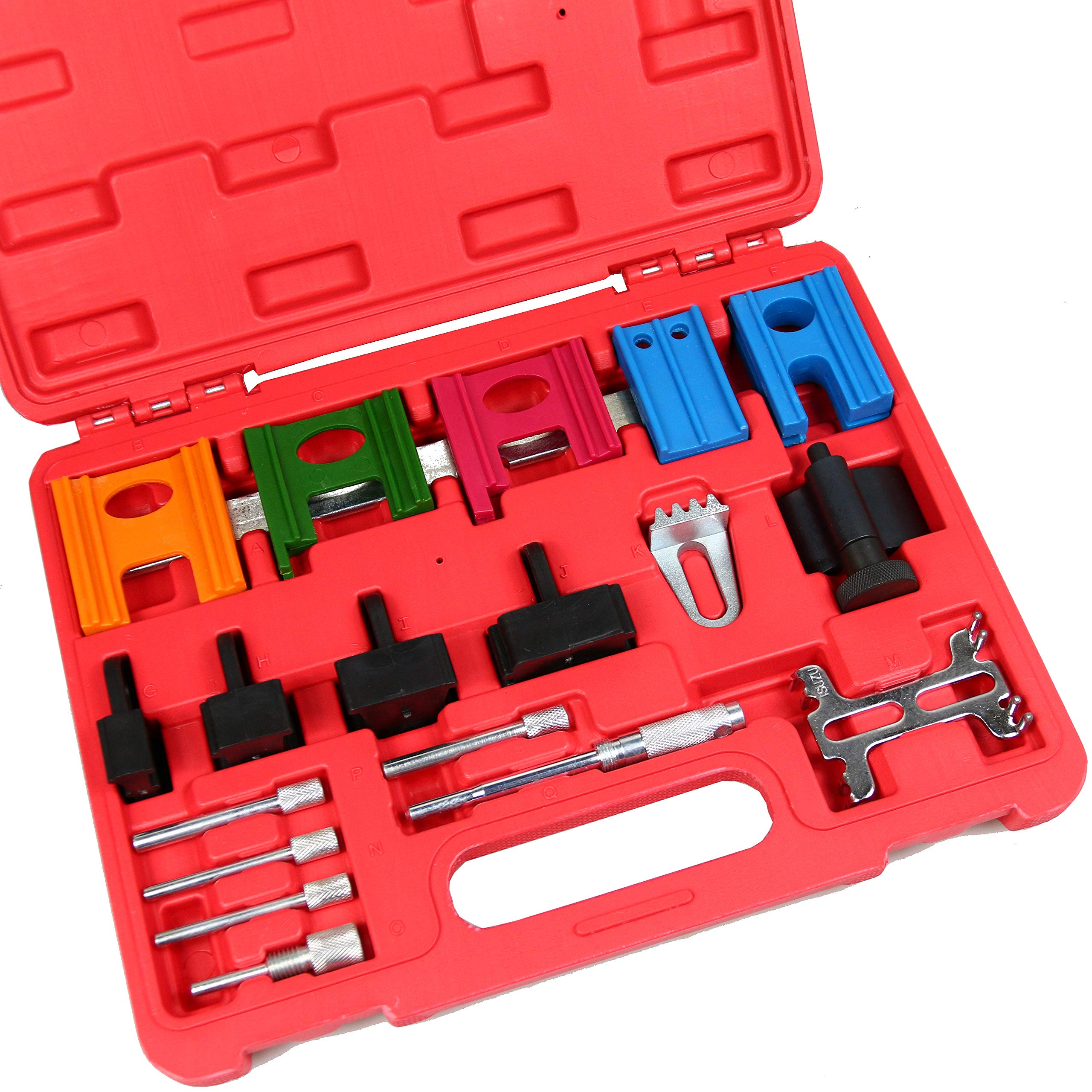 19Pcs Ensemble d'Outils de Synchronisation Outil de Chronométrage Blocage d'arbre à Cames Verrouillage de Distribution Universel pour Voiture
