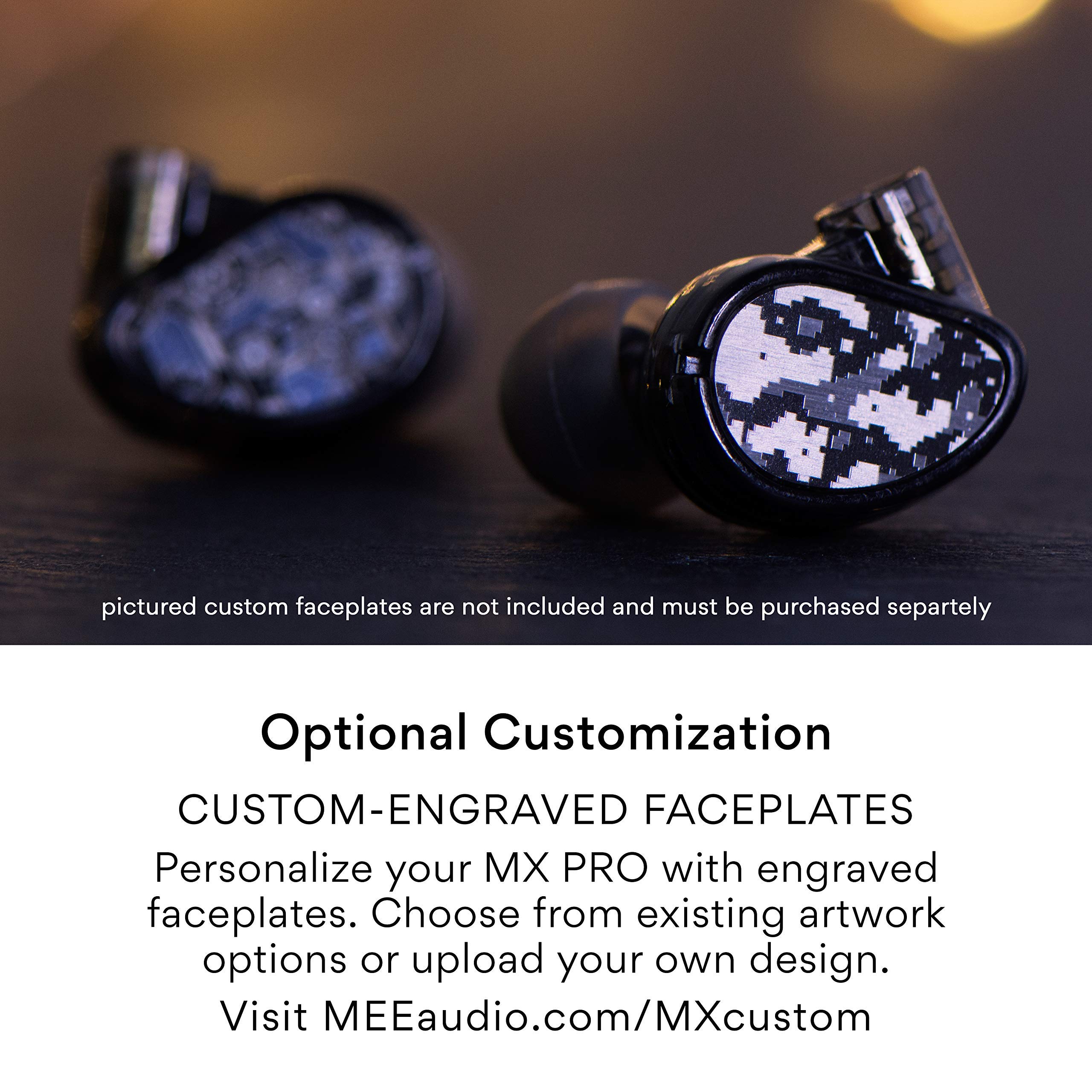 MEE Professional MX4 PRO クアッドドライバー ハイブリッドミュージシャンインイヤーモニターヘッドホン 高解像度リファレンスサウンド ノイズアイソレーション イヤホン オプションのカスタマイズ&取り外し可能なケーブル付き