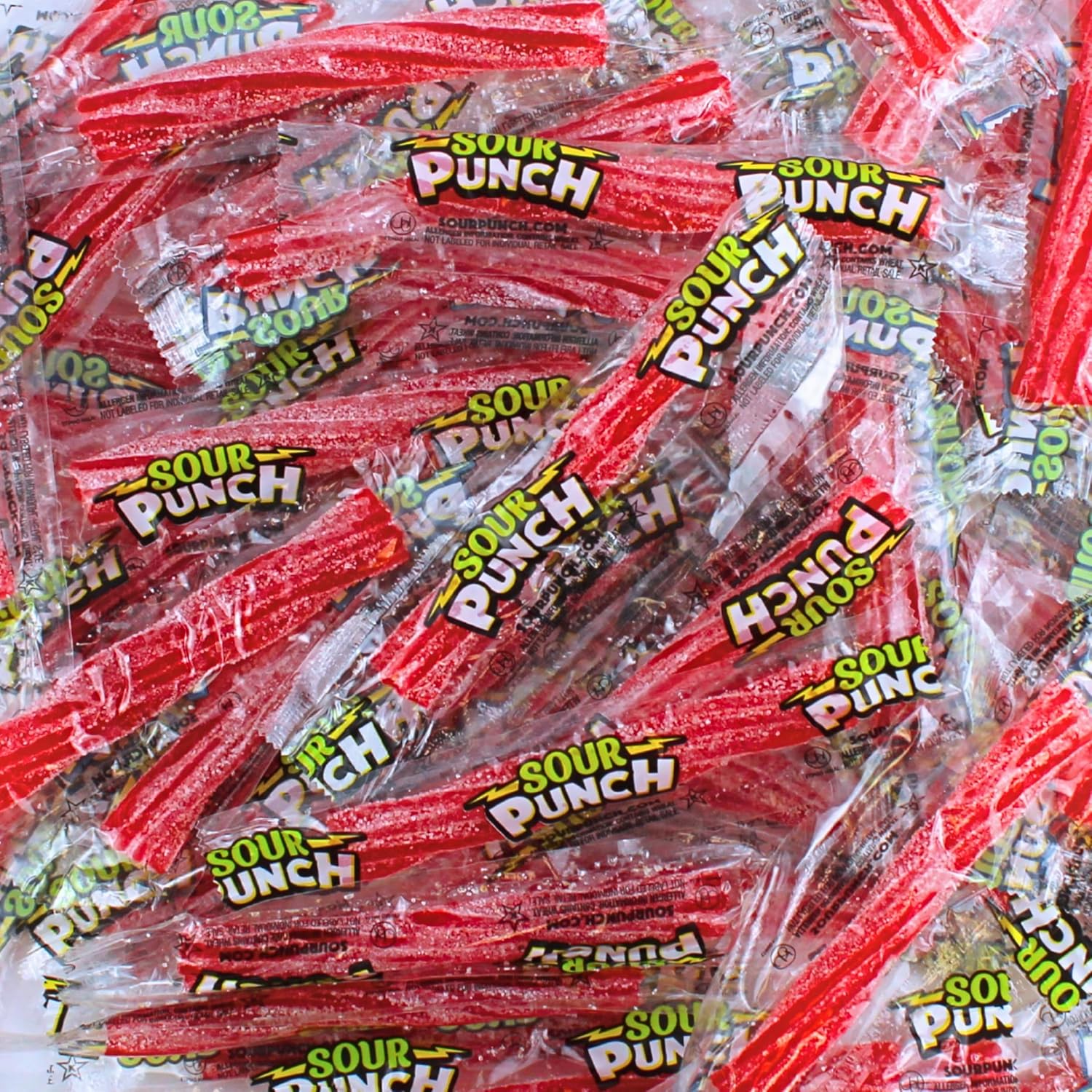 Red Berry Sour Straws Bulk Bites - Mini Punch Sour Power Straws Candy - Concession Stand Ready Candy (3 Pound)