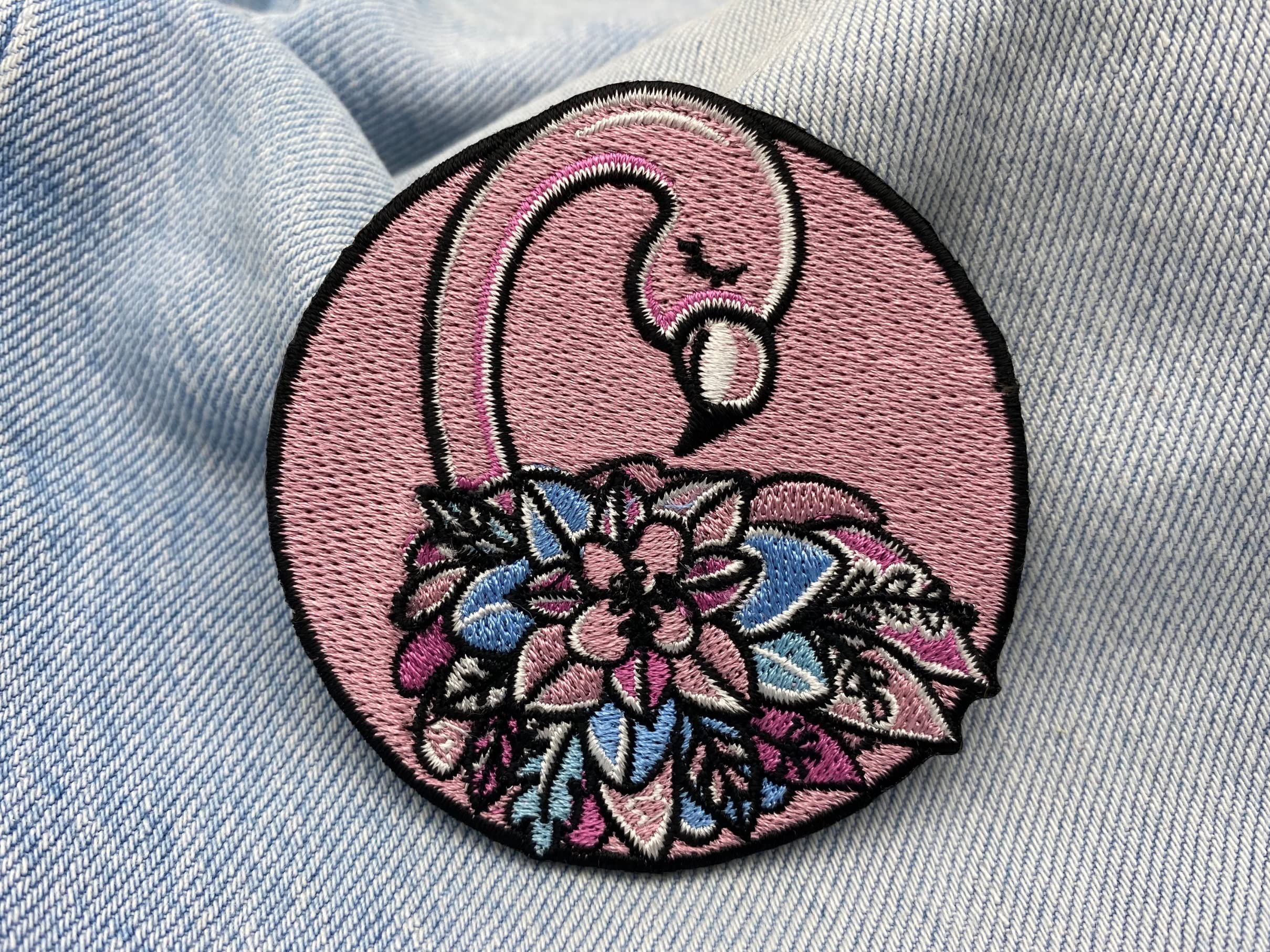 Finally Home Patch Thermocollant Flamant Rose Couronné - Déco Ou