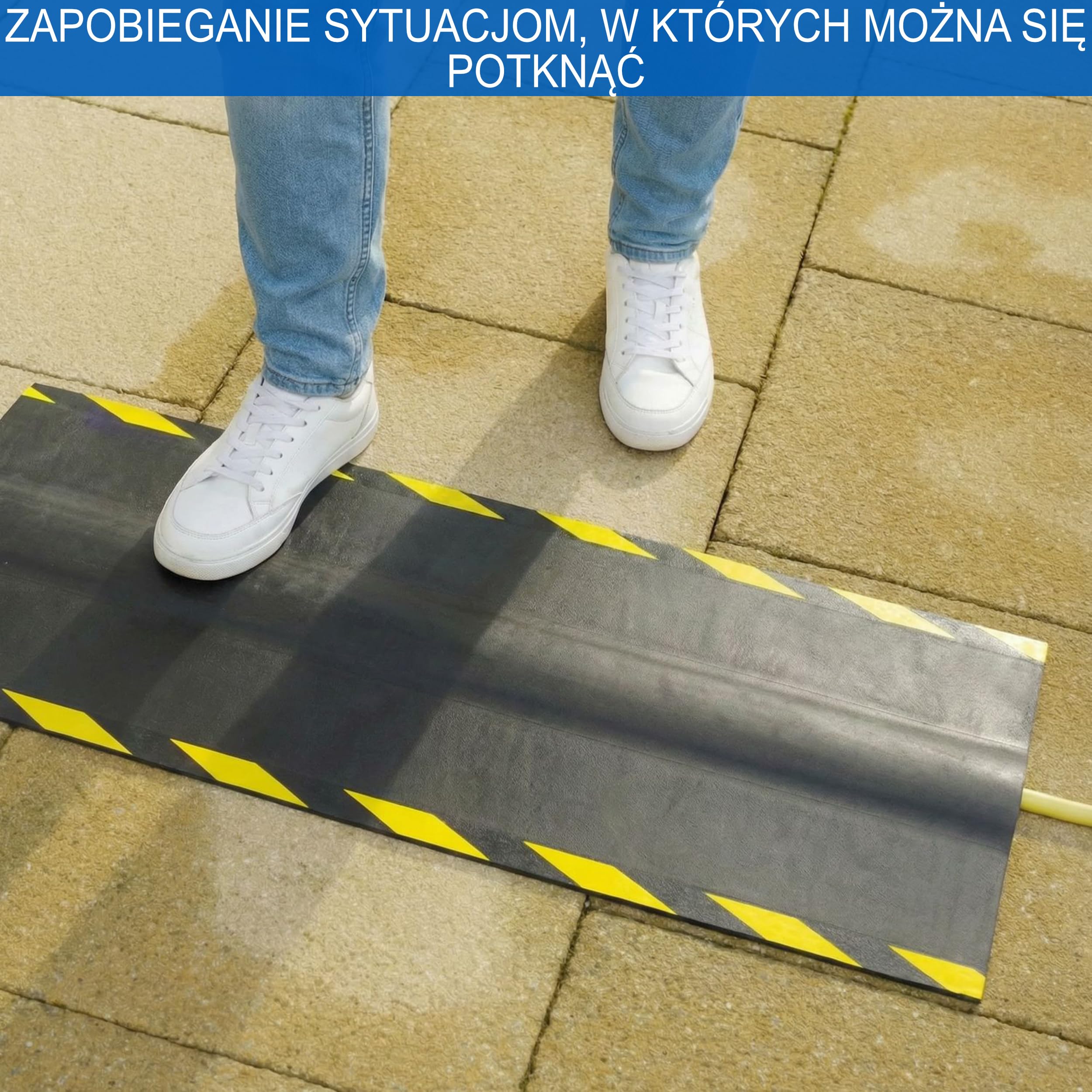 Mata kablowa 1 m, kanał kablowy do samochodu elektrycznego, kabel do ładowania typu 2 – wytrzymała, płaska ochrona stopera do użytku na zewnątrz