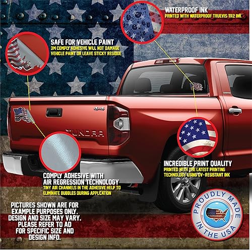 Miniatura 4 de Decals by Haley Calcomanía de calavera de bandera de país de México, con ojos reflectantes, orgullo mexicano para automóvil, camión, SUV, ventana