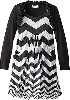 Big Girls' Knit Bubble Dress with Faux Cardigan - Buy now