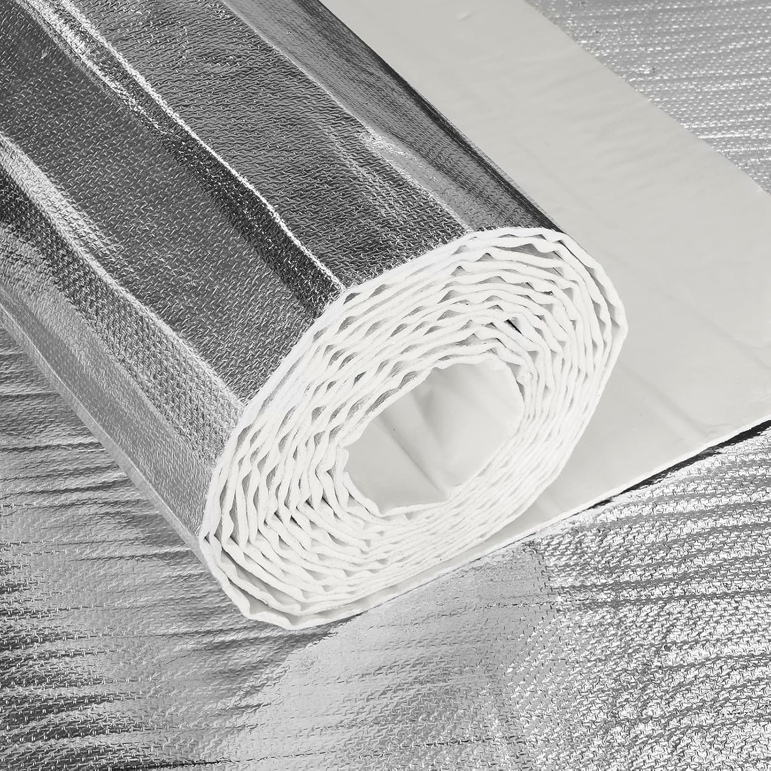 High Temperature Aluminum Foil Ceramic Fiber Pad - Heat Resistant Thermal Shield Protection Insulation Sheets (SELF-Adhesive(78MIL), 38'' x 35'')