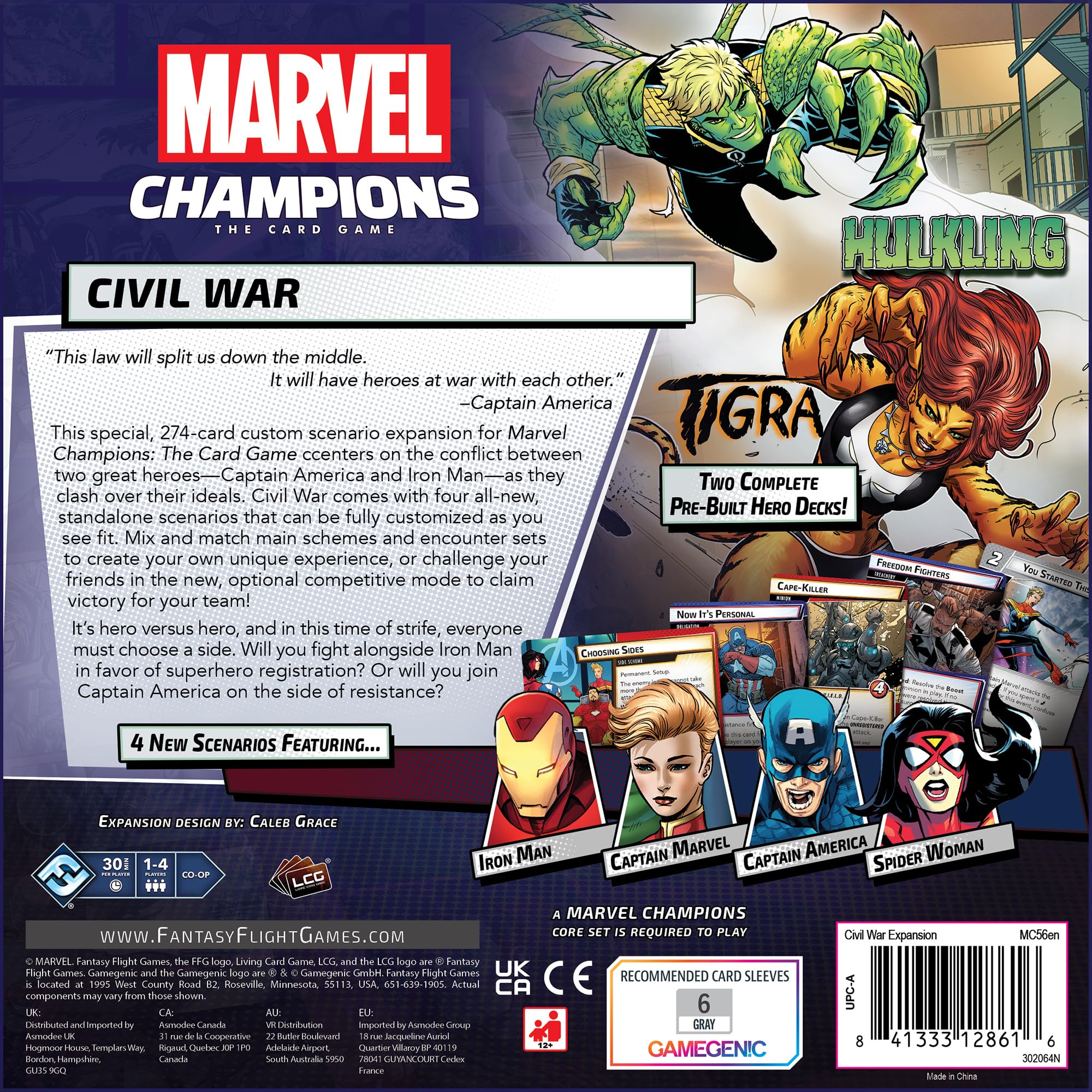 Marvel Champions The Card Game Civil War Expansion | New Villainous Heroes & Customizable Scenarios Cooperative Strategy Game Ages 14 1-4 Players 45-90 Mins product thumbnail 3