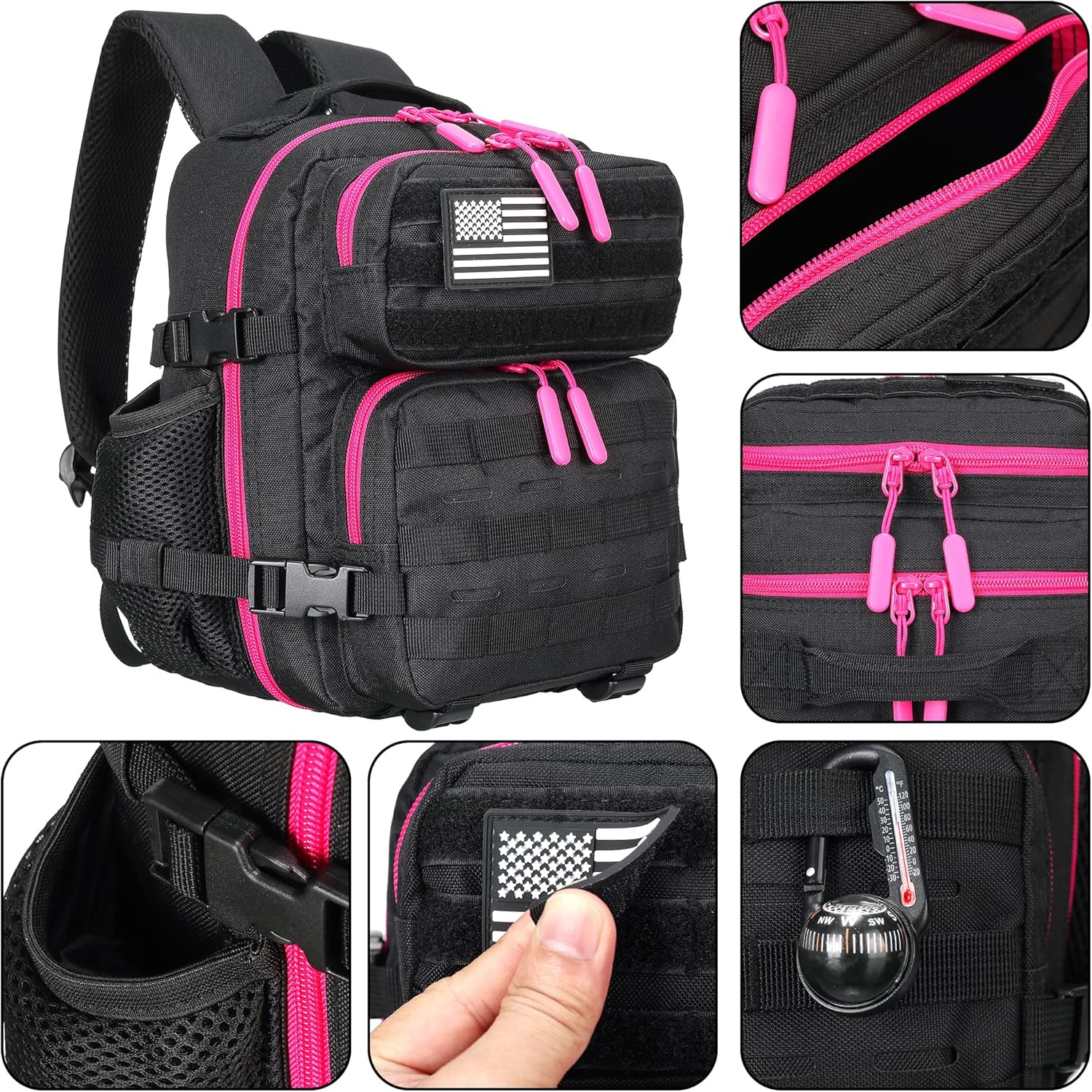 9L Mini Tactical Backpack for Men and Women Tactical Backpack Small for Hiking Small Tactical Bag Fitness Pack - Image 6