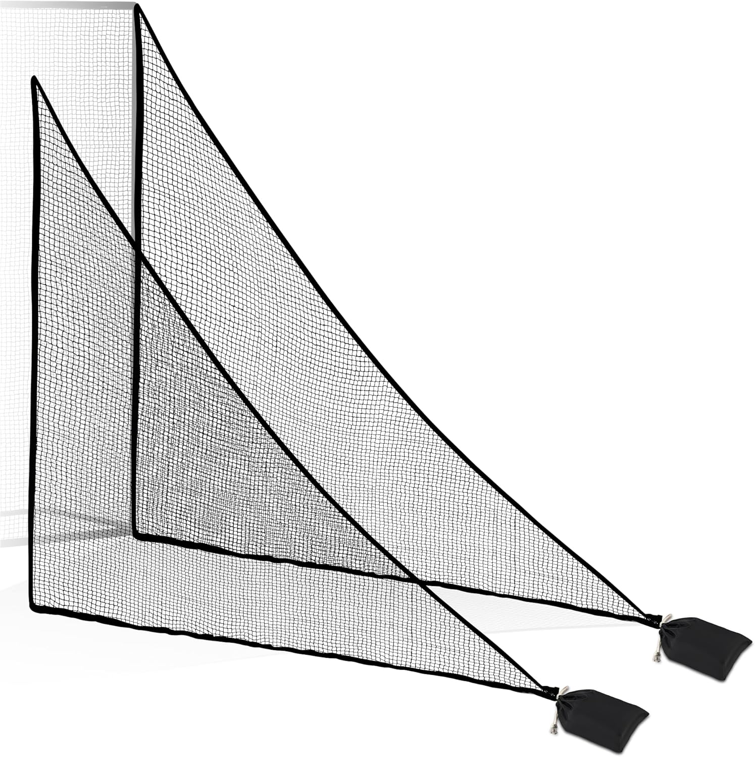 6-10ft 1/2PCS Nylon Side Net Golf Accessory with 1 Sang Bag, Easy to Install Side Net for Golf Nets and Simulator Premium Sports Net Hitting Nets (Red/Black)